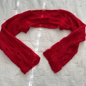 Red bolero shrug